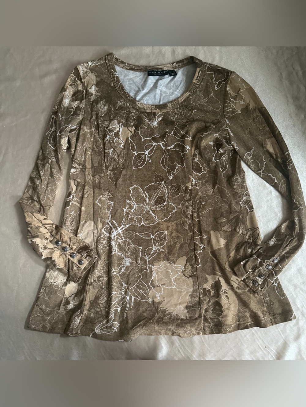 Susan Graver Weekend Printed Cotton Modal Tunic small a367766